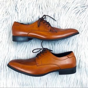 ALFANI Brown Bike Toe “Seth” Derby Shoes - 11.5